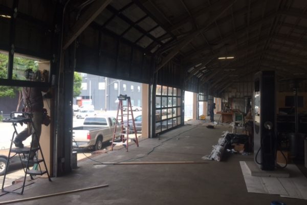 installation of multi-windowed garage doors