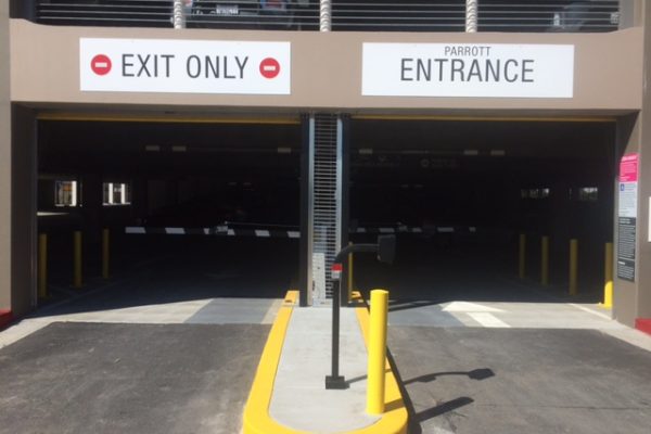 Exit and Entrance of Parking garage